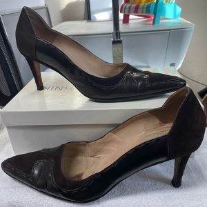 Manolo Blahnik Brown Leather Heels